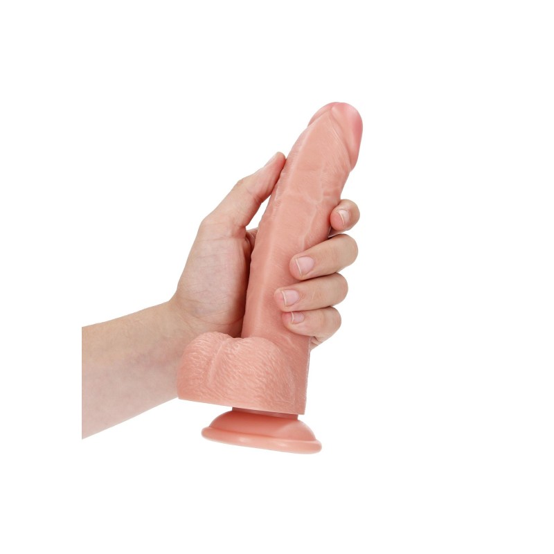 Silikonowe żylaste cieliste dildo przyssawka 23 cm